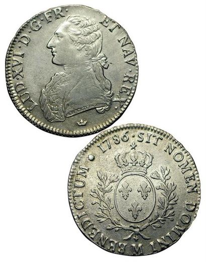 LOUIS XVI.
Ecu aux branches d'olivier. 1786...