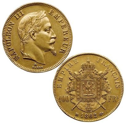 NAPOLEON III.
100 Francs 1862 BB. Strasbourg....