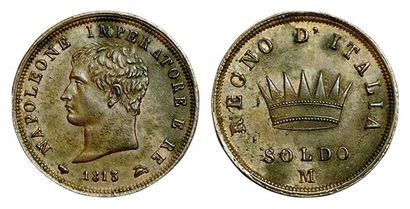 NAPOLEONIDES.
Royaume d'Italie. Soldo. 1813...