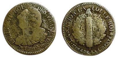 CONSTITUTION.
6 Deniers type Français. 1792BB....