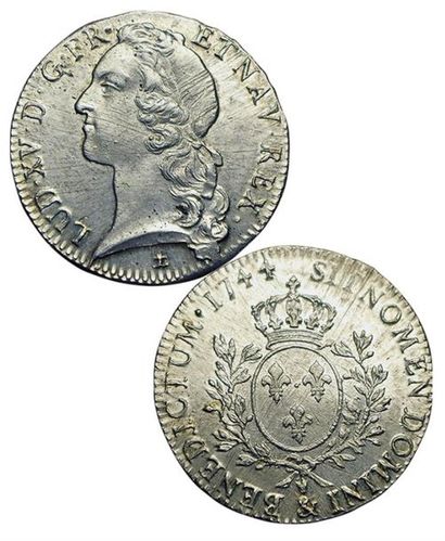 LOUIS XV.
Ecu au bandeau. 1744 Aix. 29,49...