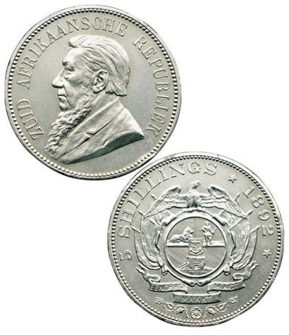 AFRIQUE DU SUD.
5 Shilling. 1892. Chariot...