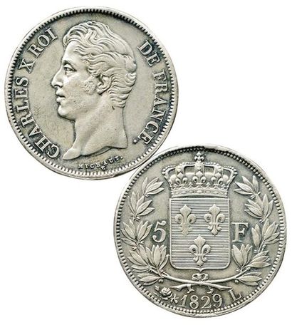 CHARLES X.
5 Francs. 1829 L. Bayonne. F.311/34....