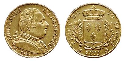 LOUIS XVIII.
20 Francs 1815 A. Paris. F.517/10....
