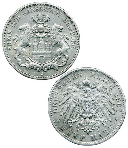 ETATS GERMANIQUES.
Hambourg. 5 Mark. 1901....