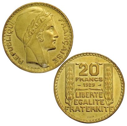 FRANCE.
20 Francs Turin. 1929. Essai Cupro-Alu....