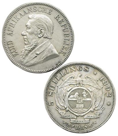 AFRIQUE DU SUD.
5 Shilling. 1892. Chariot...