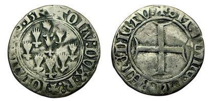 BRETAGNE. JEAN V.
1423-1436. Blanc aux neuf...