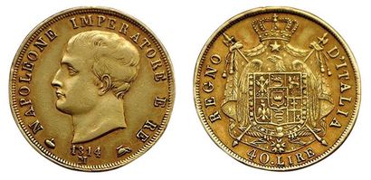 ITALIE. ROYAUME DE NAPOLEON.
40 Lire 1814...