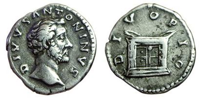 ANTONIN LE PIEUX. 
DENIER POSTHUME. 
R/ DIVO...