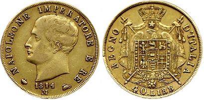 ITALIE. ROYAUME DE NAPOLEON.
40 Lire 1814...