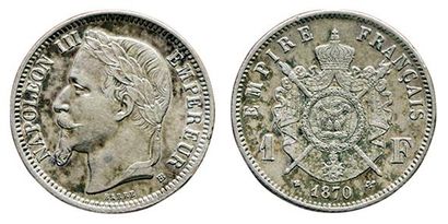 NAPOLEON III.
1 Franc. 1870 BB. Strasbourg....