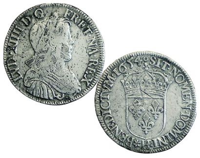 LOUIS XIV.
Demi écu à la mèche longue. 1654...