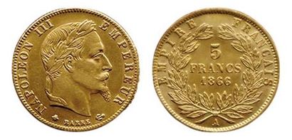 NAPOLEON III.
5 Francs 1866 A. Paris. F.502/9....