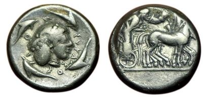 SICILE. SYRACUSE.
478-470 av. J.C. Tétradrachme....