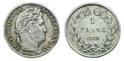 LOUIS-PHILIPPE 1er.
1 Franc. 1838 A. Paris....