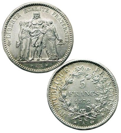 IIIème REPUBLIQUE.
5 Francs Hercule. 1872...