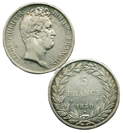 LOUIS-PHILIPPE 1er.
5 Francs. 1830 W. lille....