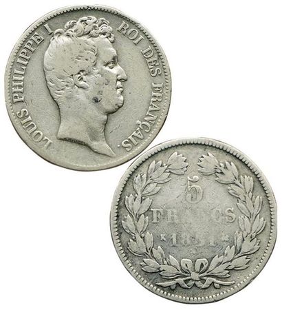 LOUIS-PHILIPPE 1er.
5 Francs type hybride....