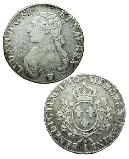 LOUIS XVI.
Ecu aux branches d'olivier. 1790...
