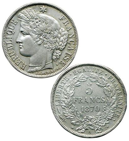 DEFENSE NATIONALE.
5 Francs Cérès. 1870 A....