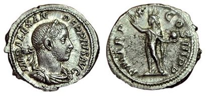 ALEXANDRE SEVERE.
222-235. Denier. R/ PM...