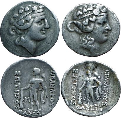 THRACE. THASOS.
Lot de 2 Tétradrachmes. 148-80...