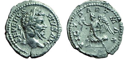 SEPTIME SEVERE.
193-211. Denier. R/ VICT...