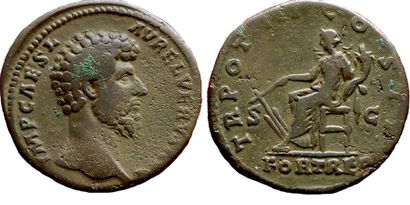 LUCIUS VERUS.
161-169. Sesterce. R/ TR POT...