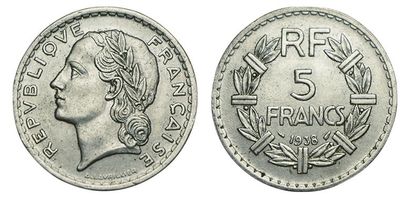 IIIème REPUBLIQUE.
5 Francs lavrillier. 1938....