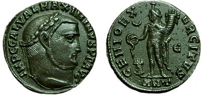 MAXIMIN II.
305-313. Follis. R/ GENIO EXERCITUS....