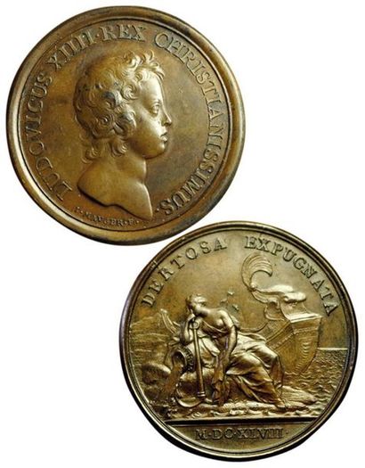 LOUIS XIV.
Médaille. Cuivre rouge. Prise...