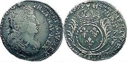 LOUIS XIV.
Quart d'écu aux palmes. 1694 P....