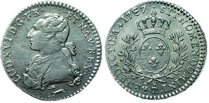 LOUIS XVI.
Dixième d'écu aux branches d'olivier....