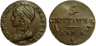 DIRECTOIRE.
5 Centimes Dupré petit module...