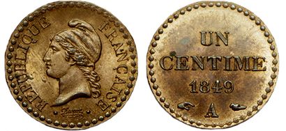 IIème REPUBLIQUE.
1 Centime Dupré 1849 A....