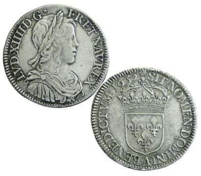 LOUIS XIV.
Demi écu à la mèche longue. 1652...