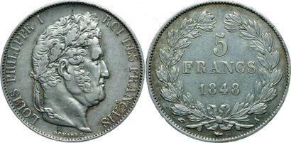 LOUIS-PHILIPPE 1er.
5 Francs. 1848 A. Paris....