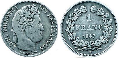 LOUIS-PHILIPPE 1er.
1 Franc. 1847 A. Paris....