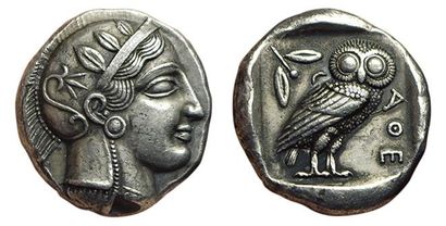 ATHENES.
Vers 400 av. J.C. Tétradrachme....
