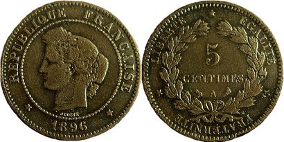 IIIème REPUBLIQUE.
5 Centimes Cérès. 1896...