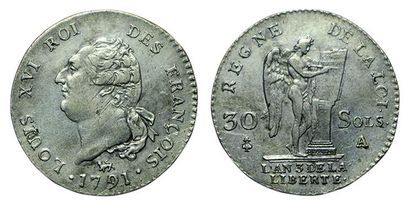CONSTITUTION.
30 Sols. 1791 A. 10,05 grs....