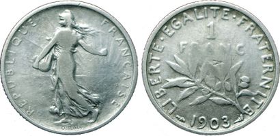 IIIème REPUBLIQUE.
1 Franc Semeuse. 1903....