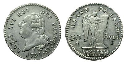 CONSTITUTION.
30 Sols. 1791 I. Limoges. 10,07...