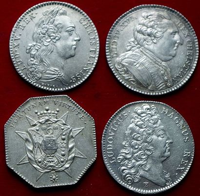 4 JETONS ARGENT :
Etats de bretagne (3 ex....