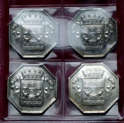 4 JETONS ARGENT :
Caisse d'Epargne de Bayonne....