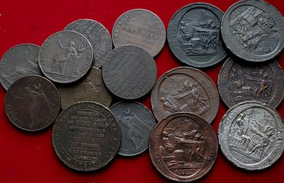 PERIODE REVOLUTION.
Lot de 15 monnerons....