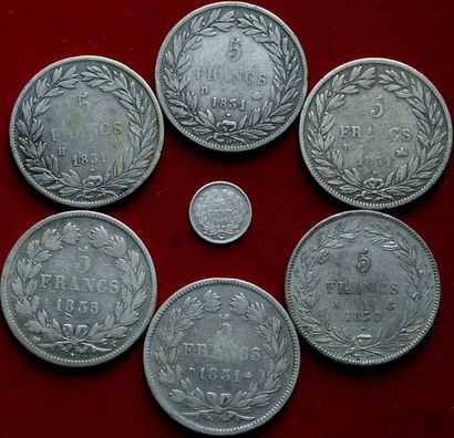 19ème SIECLE.
Louis Philippe. Lot de 6 pièces...