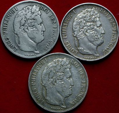 19ème SIECLE.
Louis Philippe. Lot de 3 pièces...