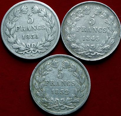 19ème SIECLE.
Louis Philippe. Lot de 3 pièces...